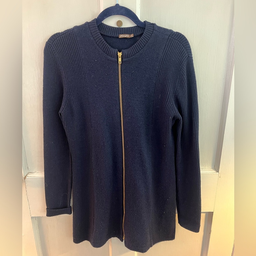 J Mcloughlin Cashmere Zip Up Sweater
